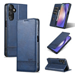 Custodia per telefono in pelle flip con texture magnetica in vitello AZNS, For Galaxy A08 5G/A07 5G, For Galaxy A18 5G/A17 5G, For Galaxy A27 5G, For Samsung Galaxy A25 5G