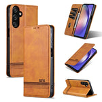 Custodia per telefono in pelle flip con texture magnetica in vitello AZNS, For Galaxy A08 5G/A07 5G, For Galaxy A18 5G/A17 5G, For Galaxy A27 5G, For Samsung Galaxy A25 5G