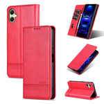 Custodia per telefono in pelle flip con texture magnetica in vitello AZNS, For Galaxy A08 5G/A07 5G, For Galaxy A18 5G/A17 5G, For Galaxy A27 5G, For Samsung Galaxy A25 5G