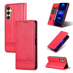 Custodia per telefono in pelle flip con texture magnetica in vitello AZNS, For Galaxy A08 5G/A07 5G, For Galaxy A18 5G/A17 5G, For Galaxy A27 5G, For Samsung Galaxy A25 5G