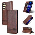 Custodia per telefono in pelle flip con texture magnetica in vitello AZNS, For Galaxy A08 5G/A07 5G, For Galaxy A18 5G/A17 5G, For Galaxy A27 5G, For Samsung Galaxy A25 5G