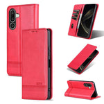 Custodia per telefono in pelle flip con texture magnetica in vitello AZNS, For Galaxy A08 5G/A07 5G, For Galaxy A18 5G/A17 5G, For Galaxy A27 5G, For Samsung Galaxy A25 5G