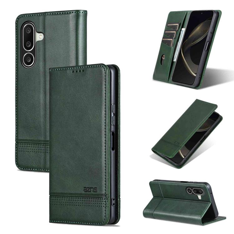 Custodia per telefono in pelle flip con texture magnetica in vitello AZNS, For Galaxy A08 5G/A07 5G, For Galaxy A18 5G/A17 5G, For Galaxy A27 5G, For Samsung Galaxy A25 5G