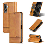 Custodia per telefono in pelle flip con texture magnetica in vitello AZNS, For Galaxy A08 5G/A07 5G, For Galaxy A18 5G/A17 5G, For Galaxy A27 5G, For Samsung Galaxy A25 5G