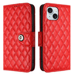 Custodia per cellulare in pelle con texture rombica con cordino, For iPhone 13, For iPhone 12 / 12 Pro, For iPhone 12 Pro Max, For iPhone 11 Pro Max