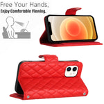 Custodia per cellulare in pelle con texture rombica con cordino, For iPhone 11, For iPhone 11 Pro, For iPhone XS / X, For iPhone XR