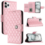 Custodia per cellulare in pelle con texture rombica con cordino, For iPhone 13, For iPhone 12 / 12 Pro, For iPhone 12 Pro Max, For iPhone 11 Pro Max