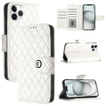 Custodia per cellulare in pelle con texture rombica con cordino, For iPhone 11, For iPhone 11 Pro, For iPhone XS / X, For iPhone XR