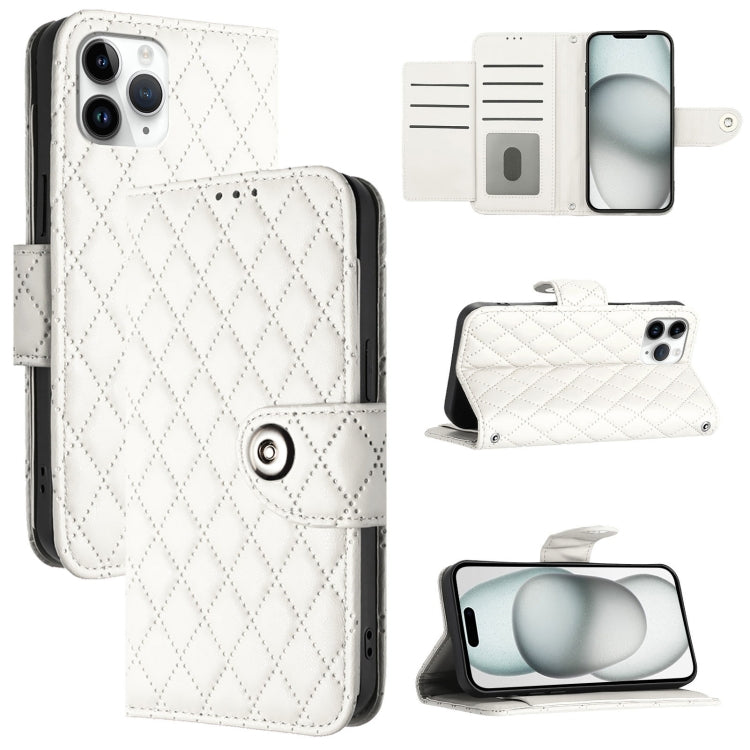 Custodia per cellulare in pelle con texture rombica con cordino, For iPhone 11, For iPhone 11 Pro, For iPhone XS / X, For iPhone XR