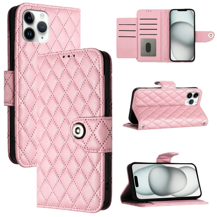 Custodia per cellulare in pelle con texture rombica con cordino, For iPhone 11, For iPhone 11 Pro, For iPhone XS / X, For iPhone XR