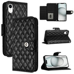 Custodia per cellulare in pelle con texture rombica con cordino, For iPhone 11, For iPhone 11 Pro, For iPhone XS / X, For iPhone XR