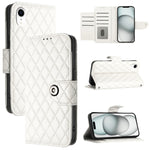 Custodia per cellulare in pelle con texture rombica con cordino, For iPhone 11, For iPhone 11 Pro, For iPhone XS / X, For iPhone XR