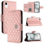 Custodia per cellulare in pelle con texture rombica con cordino, For iPhone 11, For iPhone 11 Pro, For iPhone XS / X, For iPhone XR