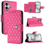 Custodia per cellulare in pelle con texture rombica con cordino, For iPhone 17 Pro Max, For iPhone 17 Pro, For iPhone 17, For iPhone Air