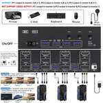 KC-KVM303DH Switch KVM per monitor tripli USB 3.0 DP+DP+HDMI 8K 60Hz, EU Plug, US Plug