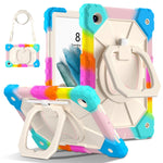 Custodia per tablet PC ibrida in silicone robot con colori a contrasto, For Samsung Galaxy Tab A8 10.5 2021, For Samsung Galaxy Tab A7 Lite 2021