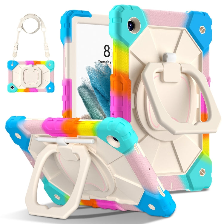 Custodia per tablet PC ibrida in silicone robot con colori a contrasto, For Samsung Galaxy Tab A8 10.5 2021, For Samsung Galaxy Tab A7 Lite 2021