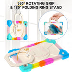 Custodia per tablet PC ibrida in silicone robot con colori a contrasto, For Samsung Galaxy Tab A8 10.5 2021, For Samsung Galaxy Tab A7 Lite 2021