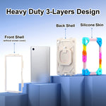 Custodia per tablet PC ibrida in silicone robot con colori a contrasto, For Samsung Galaxy Tab A8 10.5 2021, For Samsung Galaxy Tab A7 Lite 2021