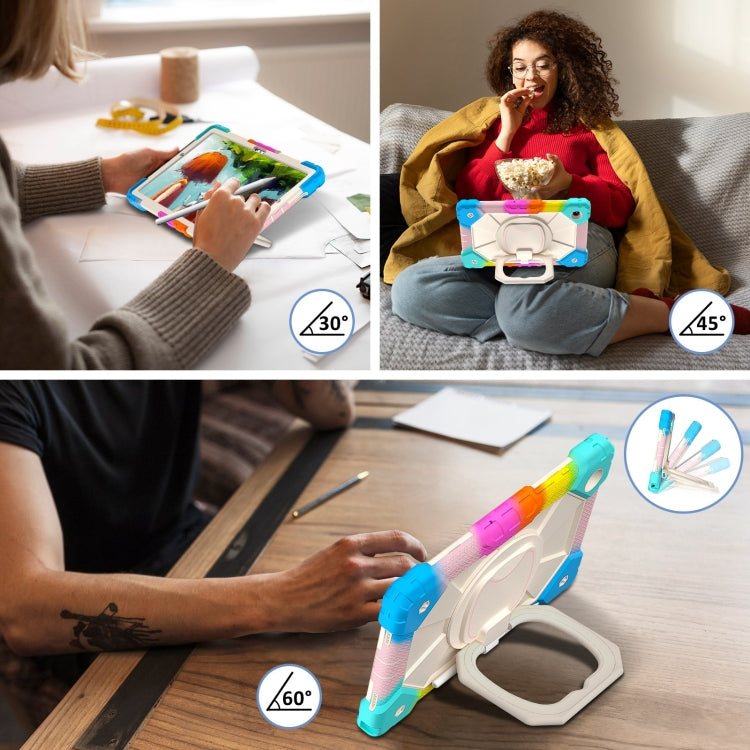 Custodia per tablet PC ibrida in silicone robot con colori a contrasto, For Samsung Galaxy Tab A8 10.5 2021, For Samsung Galaxy Tab A7 Lite 2021