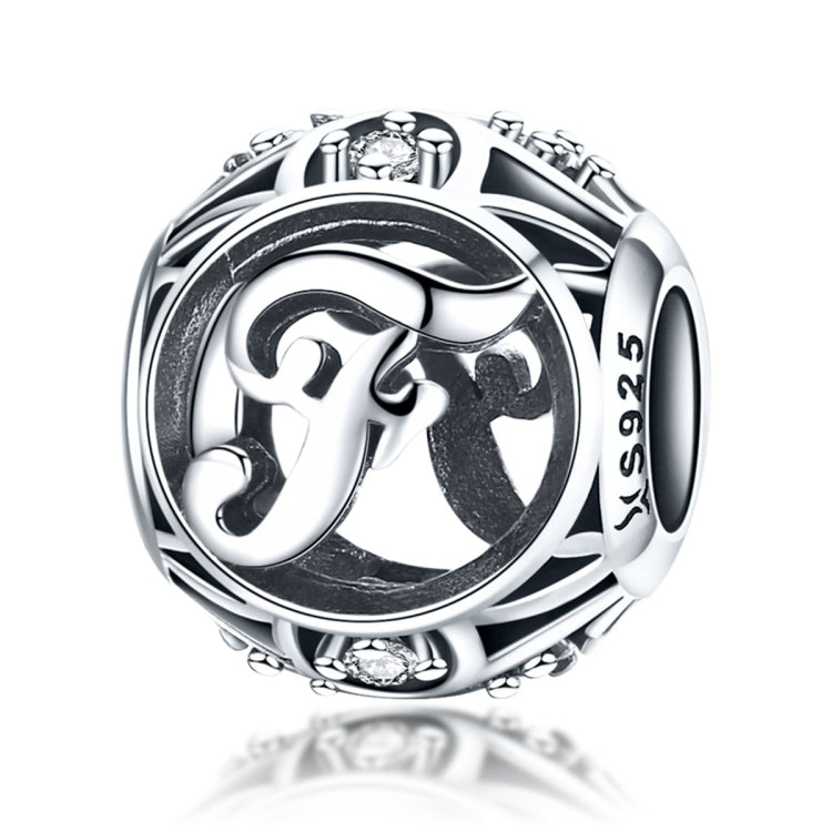 S925 Sterling Silver 26 lettere inglesi perline fai da te bracciale collana accessori, A, B, C, D, E, F, G, H, I, J, K, L, M, N, O, P, Q, R, S, T, U, V, W, X