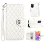 Custodia per cellulare in pelle con texture rombica con cordino, For Samsung Galaxy S22+ 5G, For Samsung Galaxy S22 5G, For Samsung Galaxy A03s US, For Samsung Galaxy A03s EU
