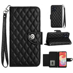 Custodia per cellulare in pelle con texture rombica con cordino, For Samsung Galaxy A34, For Samsung Galaxy A54, For Samsung Galaxy A04e, For Samsung Galaxy S23 Ultra 5G