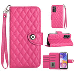 Custodia per cellulare in pelle con texture rombica con cordino, For Samsung Galaxy A53 5G, For Samsung Galaxy A33 5G, For Samsung Galaxy A13 4G / 5G, For Samsung Galaxy S22 Ultra 5G