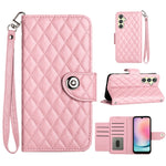 Custodia per cellulare in pelle con texture rombica con cordino, For Samsung Galaxy A34, For Samsung Galaxy A54, For Samsung Galaxy A04e, For Samsung Galaxy S23 Ultra 5G