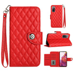 Custodia per cellulare in pelle con texture rombica con cordino, For Samsung Galaxy S23+ 5G, For Samsung Galaxy S23 5G, For Samsung Galaxy S20 FE, For Samsung Galaxy A23 4G / F23 5G