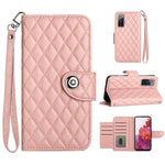 Custodia per cellulare in pelle con texture rombica con cordino, For Samsung Galaxy S23+ 5G, For Samsung Galaxy S23 5G, For Samsung Galaxy S20 FE, For Samsung Galaxy A23 4G / F23 5G