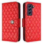 Custodia per cellulare in pelle con texture rombica con cordino, For Samsung Galaxy S21 FE 5G, For  Samsung Galaxy A52 4G / 5G, For Samsung Galaxy A12 / M12