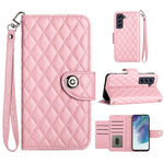 Custodia per cellulare in pelle con texture rombica con cordino, For Samsung Galaxy S21 FE 5G, For  Samsung Galaxy A52 4G / 5G, For Samsung Galaxy A12 / M12