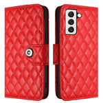Custodia per cellulare in pelle con texture rombica con cordino, For Samsung Galaxy S22+ 5G, For Samsung Galaxy S22 5G, For Samsung Galaxy A03s US, For Samsung Galaxy A03s EU