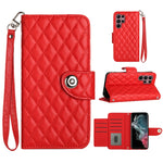 Custodia per cellulare in pelle con texture rombica con cordino, For Samsung Galaxy A53 5G, For Samsung Galaxy A33 5G, For Samsung Galaxy A13 4G / 5G, For Samsung Galaxy S22 Ultra 5G