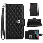 Custodia per cellulare in pelle con texture rombica con cordino, For Samsung Galaxy A53 5G, For Samsung Galaxy A33 5G, For Samsung Galaxy A13 4G / 5G, For Samsung Galaxy S22 Ultra 5G