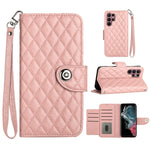 Custodia per cellulare in pelle con texture rombica con cordino, For Samsung Galaxy A53 5G, For Samsung Galaxy A33 5G, For Samsung Galaxy A13 4G / 5G, For Samsung Galaxy S22 Ultra 5G