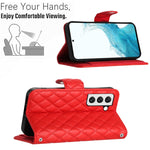 Custodia per cellulare in pelle con texture rombica con cordino, For Samsung Galaxy S23+ 5G, For Samsung Galaxy S23 5G, For Samsung Galaxy S20 FE, For Samsung Galaxy A23 4G / F23 5G