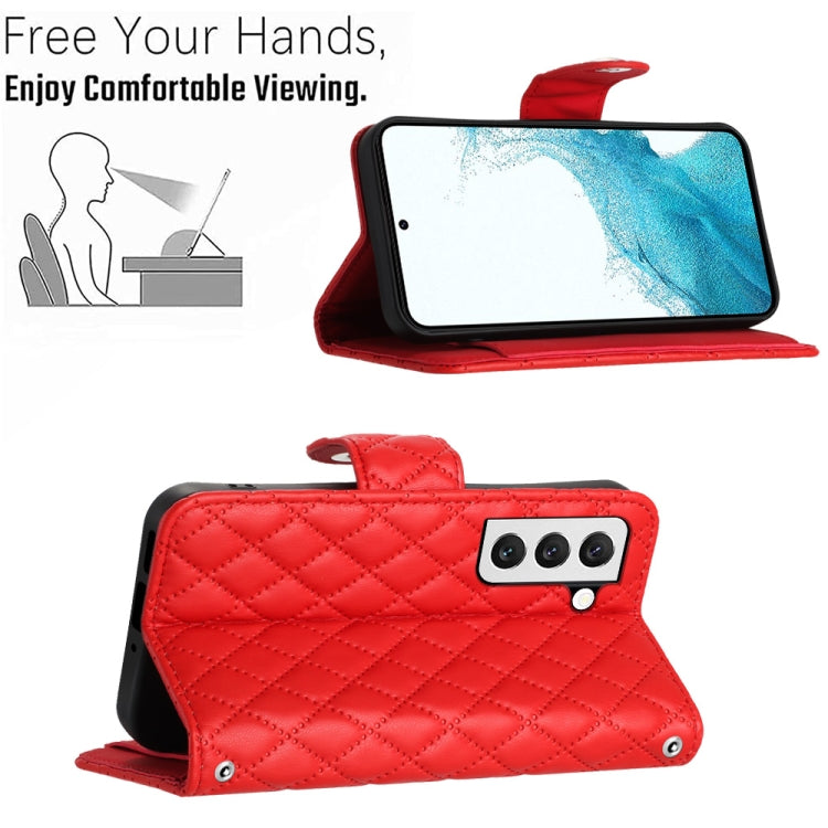Custodia per cellulare in pelle con texture rombica con cordino, For Samsung Galaxy S23+ 5G, For Samsung Galaxy S23 5G, For Samsung Galaxy S20 FE, For Samsung Galaxy A23 4G / F23 5G