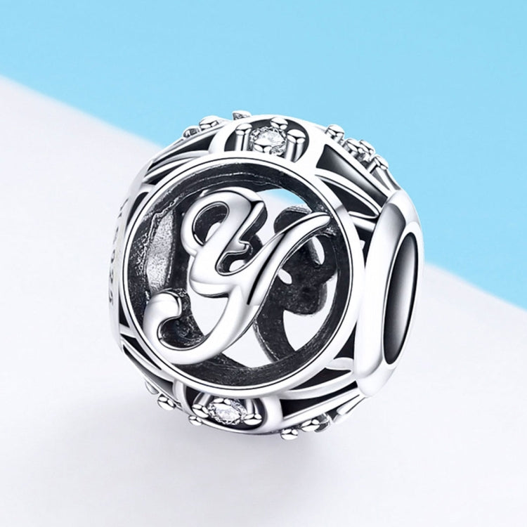 S925 Sterling Silver 26 lettere inglesi perline fai da te bracciale collana accessori, Y, Z