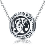 S925 Sterling Silver 26 lettere inglesi perline fai da te bracciale collana accessori, Y, Z