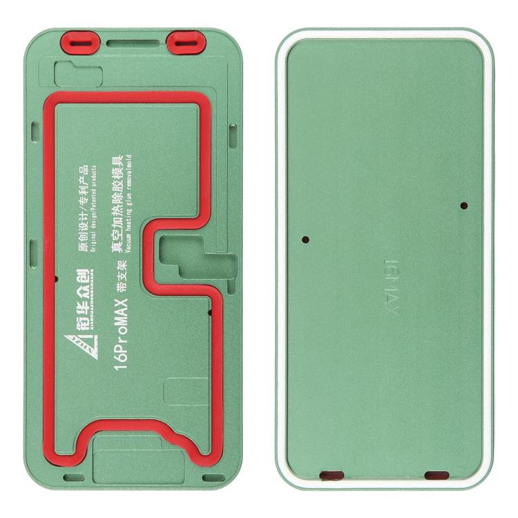 Stampo per rimozione colla per riscaldamento sotto vuoto con telaio dello schermo LCD con supporto, For iPhone 15 Pro Max, For iPhone 15 Pro, For iPhone 15 Plus, For iPhone 15, For iPhone 14 Plus, For iPhone 14, For iPhone 14 Pro, For iPhone 14 Pro Max