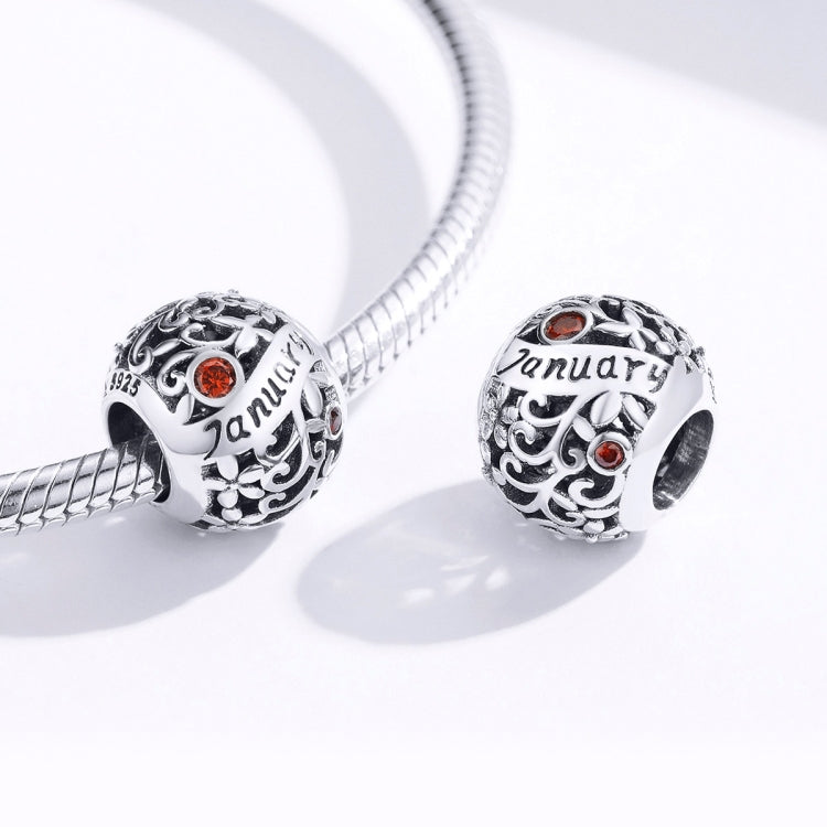 S925 Sterling Silver 12 Birthstone Accessori collana bracciale fai da te, January, February, March, April, May, June, July, August, September, October, November, December
