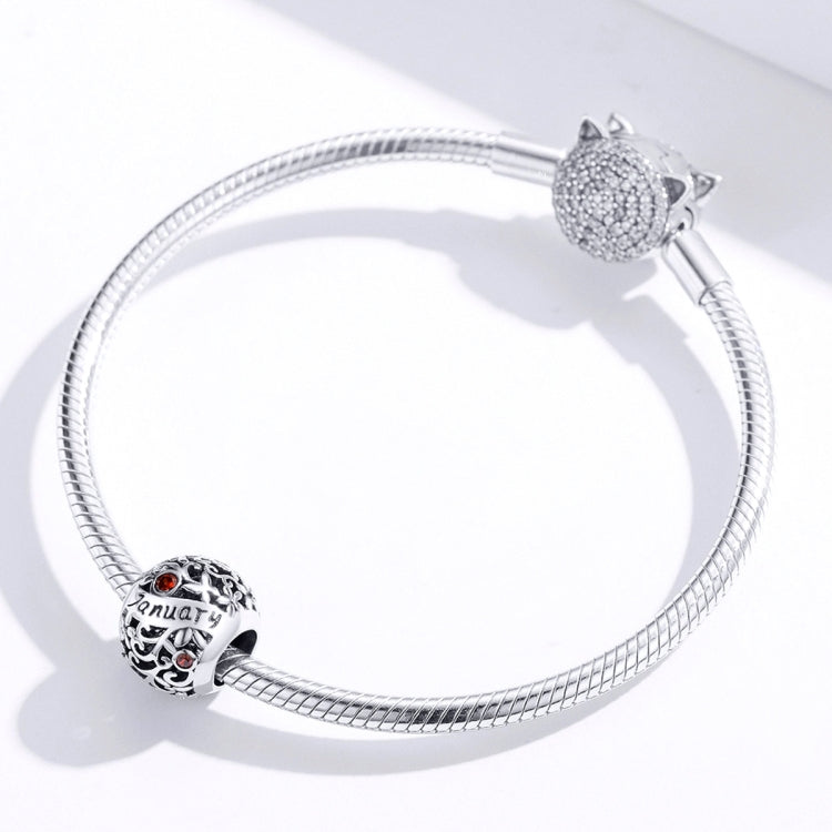 S925 Sterling Silver 12 Birthstone Accessori collana bracciale fai da te, January, February, March, April, May, June, July, August, September, October, November, December