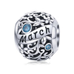 S925 Sterling Silver 12 Birthstone Accessori collana bracciale fai da te, January, February, March, April, May, June, July, August, September, October, November, December