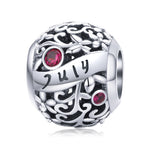 S925 Sterling Silver 12 Birthstone Accessori collana bracciale fai da te, January, February, March, April, May, June, July, August, September, October, November, December