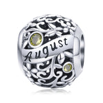 S925 Sterling Silver 12 Birthstone Accessori collana bracciale fai da te, January, February, March, April, May, June, July, August, September, October, November, December