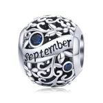 S925 Sterling Silver 12 Birthstone Accessori collana bracciale fai da te, January, February, March, April, May, June, July, August, September, October, November, December