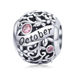 S925 Sterling Silver 12 Birthstone Accessori collana bracciale fai da te, January, February, March, April, May, June, July, August, September, October, November, December