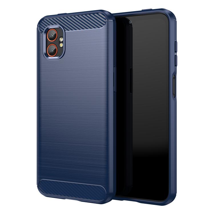 Custodia per telefono in TPU con texture spazzolata in fibra di carbonio, For Samsung Galaxy Xcover 7 Pro, For Samsung Galaxy Jump 3, For Samsung Galaxy Xcover 7